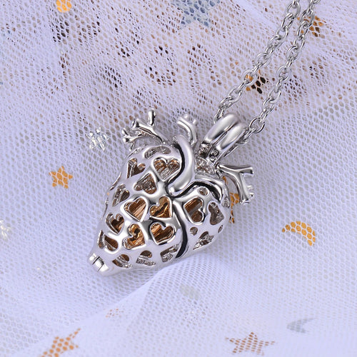 Heartbeat - Memorial Anatomical Heart Urn Necklace