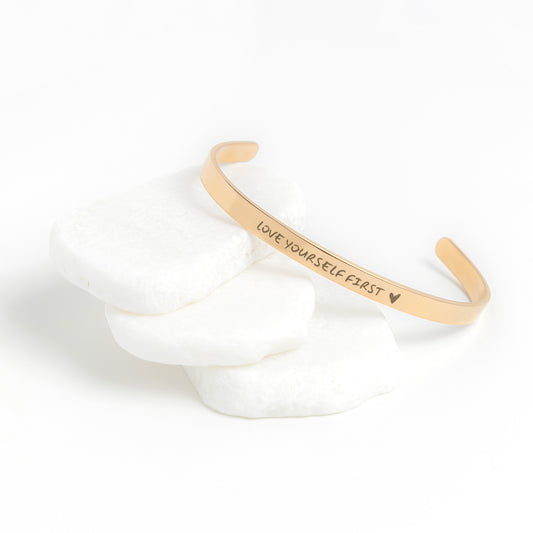 Love Yourself First Luxe Cuff Bracelet