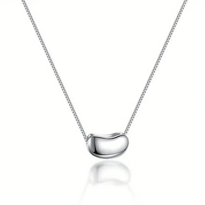 Reflection Bean Sterling Silver Necklace – Mirror of the Soul