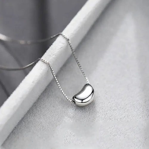 Reflection Bean Sterling Silver Necklace