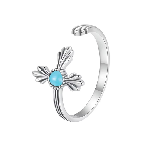 Tranquility Turquoise Cross Ring