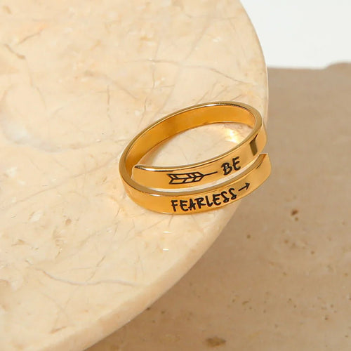 Be Fearless - Gold Engraved Ring - Penny Lee Tennessee