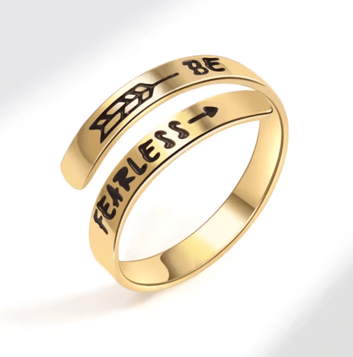 Be Fearless - Gold Engraved Ring - Penny Lee Tennessee