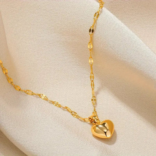 Bubble Gold Heart Pendant Necklace - Penny Lee Tennessee