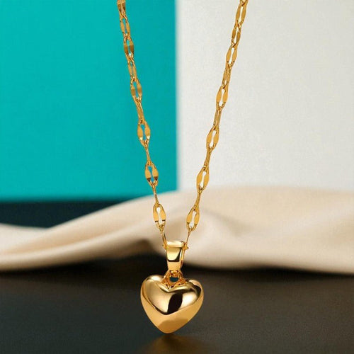 Bubble Gold Heart Pendant Necklace - Penny Lee Tennessee