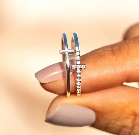 Double Cross Moissanite Ring - Penny Lee Tennessee