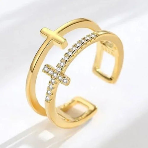 Double Cross Moissanite Ring - Penny Lee Tennessee