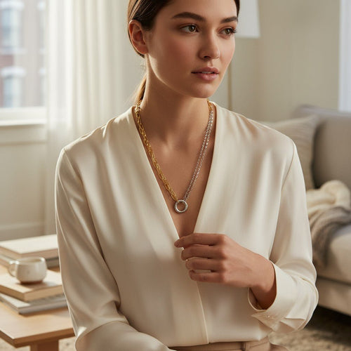 Elemental Paperclip Rope Necklace - Penny Lee Tennessee