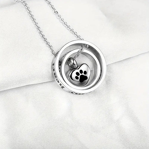 Penny Lee Tennessee Heart's Pawprint Pet Memorial Urn Necklace 