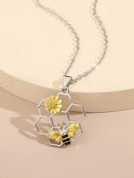 Honey - Bee and Sunflower Comb Necklace - Penny Lee Tennessee