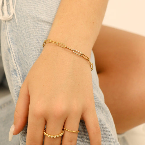 Paperclip Gold Bracelet - Penny Lee Tennessee