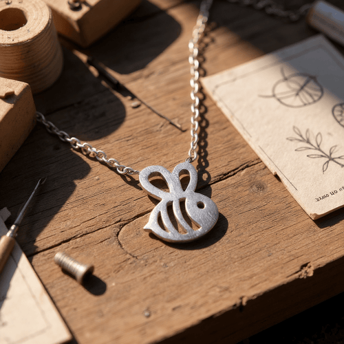 Polly - Sterling Silver Bumblebee Necklace - Penny Lee Tennessee